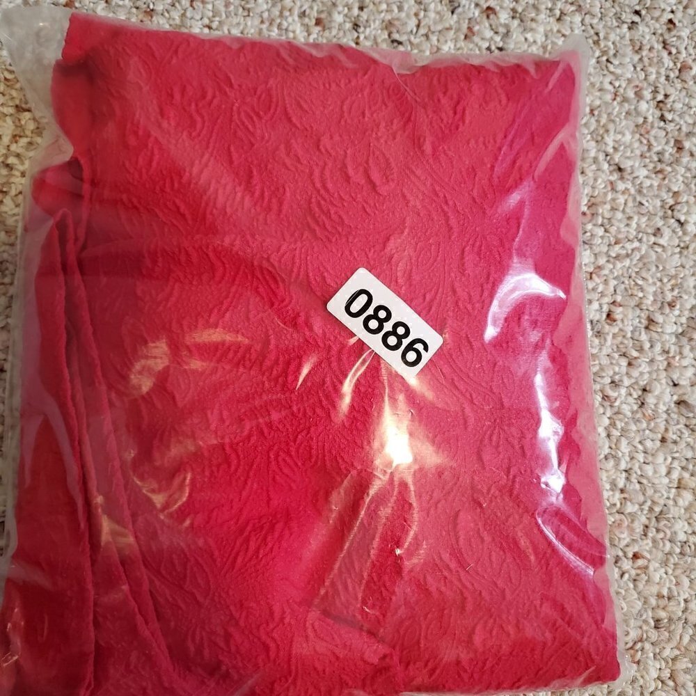 Scoop neck Puff Sleeves Red Dress Women Size M - Picture 13 of 13